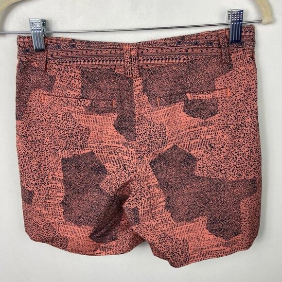 Anthropologie High Rise Island Hopper Pink Shorts Size 0 Geometric Print Boho - Picture 7 of 12
